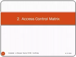 2. Access Control Matrix