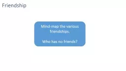 Friendship Mind-map the various friendships.