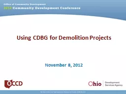 Using CDBG for Demolition Projects