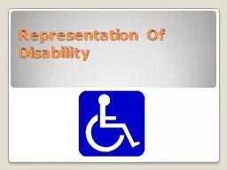 Representation Of Disability
