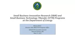 Small Business Innovation Research (SBIR) and