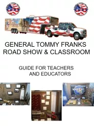 GENERAL TOMMY FRANKS   ROAD SHOW & CLASSROOM