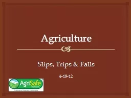 Agriculture Slips, Trips & Falls