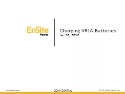 Charging VRLA Batteries Jan 10, 2016