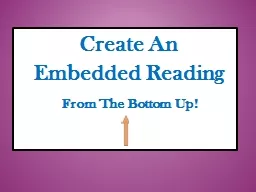 Create An   Embedded  Reading