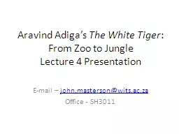 Aravind Adiga’s  The White Tiger