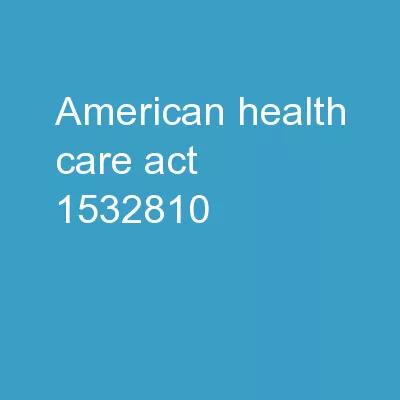American Health Care Act