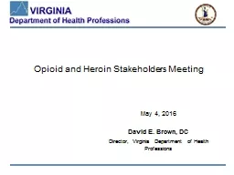 Opioid and Heroin Stakeholders Meeting