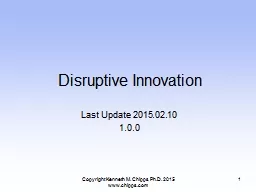 Disruptive Innovation Last Update 2015.02.10