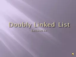 Doubly Linked List Lesson xx
