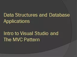 Data Structures and Database Applications