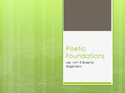 Poetic Foundations Use with 3 Graphic Organizers