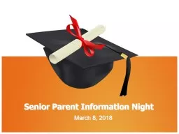 Senior Parent Information Night