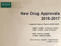 New Drug Approvals 2016-2017