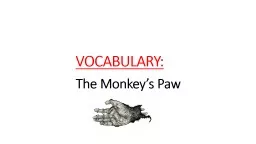 VOCABULARY: The Monkey’s Paw