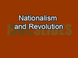 Nationalism and Revolution