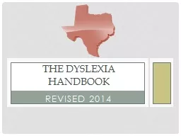 Revised 2014 The Dyslexia Handbook