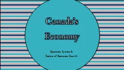 Canada’s Economy Economic System &