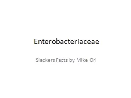 Enterobacteriaceae Slackers Facts by Mike