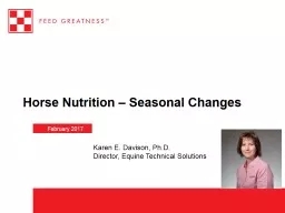 Horse Nutrition – Seasonal Changes