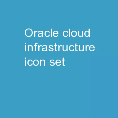 Oracle Cloud Infrastructure Icon Set