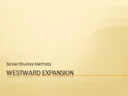 Westward expansion Social Studies Methods