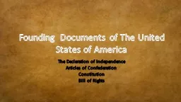 Founding Documents of The United States of America