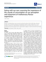 REVIEW Open Access Eating with our ears assessing the