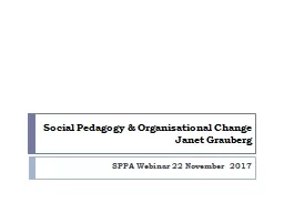 Social Pedagogy & Organisational Change