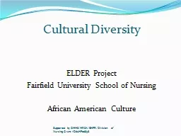 Cultural Diversity ELDER Project
