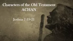 Characters of the Old Testament