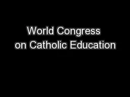 World Congress on Catholic Education