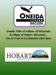 Oneida Tribe of Indians of Wisconsin  & Village of Hobart Wisconsin…