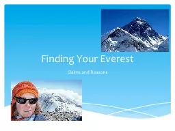 Finding Your Everest Claims and Reasons