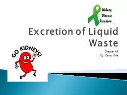 Excretion of Liquid Waste