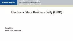 Electronic State Business Daily (ESBD)