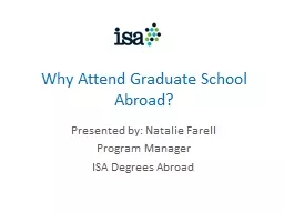 Why Attend Graduate School Abroad?
