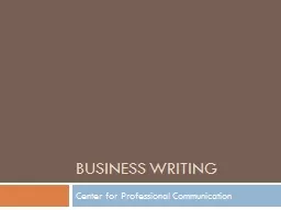 Business Writing Center for Professional Communication