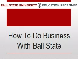 How To Do Business With Ball State