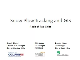 Snow Plow Tracking and GIS