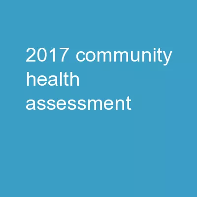 2017 Community Health Assessment