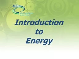 Introduction  to  Energy