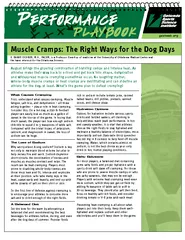 Muscle Cramps The Right Ways for the Dog Days August b