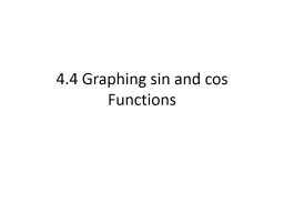 4.4 Graphing sin and cos Functions