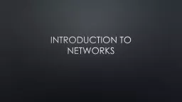 Introduction to networks
