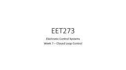 EET273 Electronic Control Systems