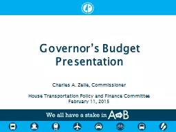 Governor’s Budget Presentation