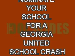 NOMINATE YOUR SCHOOL FOR A GEORGIA UNITED SCHOOL CRASH