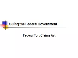 Suing the Federal Government