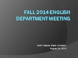 Fall 2014 English department meeting